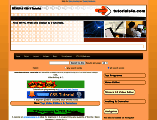 tutorials4u.com screenshot