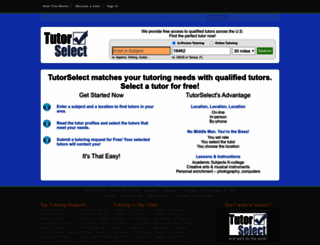 tutorselect.com screenshot