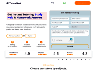 tutorsnest.com screenshot
