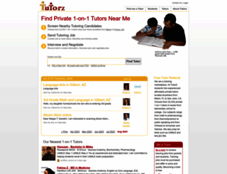 tutorz.com screenshot