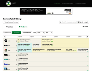 tvschedule.zap2it.com screenshot
