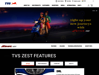 tvsscooty.com screenshot