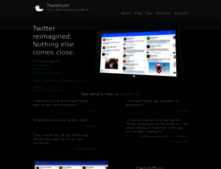 tweetiumapp.com screenshot