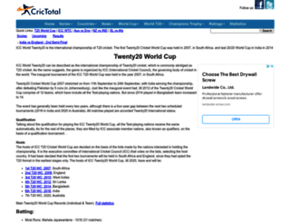 twenty20worldcup.crictotal.com screenshot
