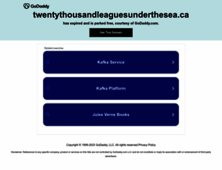 twentythousandleaguesunderthesea.ca screenshot