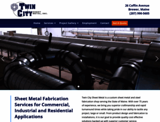 twincitysheetmetal.com screenshot