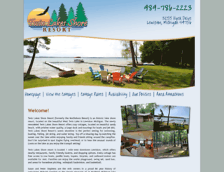 twinlakesshoreresort.com screenshot