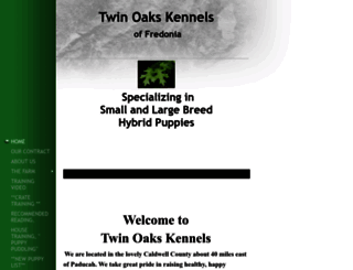 twinoakskennels.com screenshot