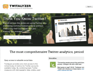twitalyzer.com screenshot