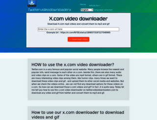 twittervideodownloaderx.com screenshot