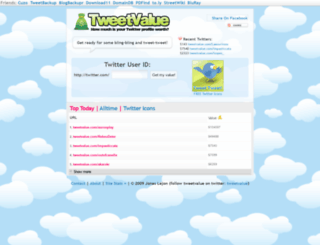 twitvalue.com screenshot