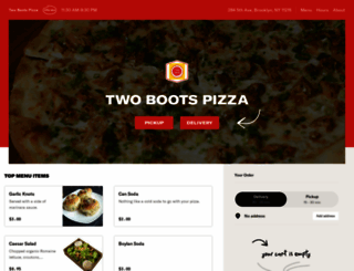 twobootspizzamenu.com screenshot