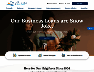 tworiversbank.com screenshot