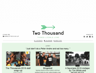 twothousand.com.au screenshot
