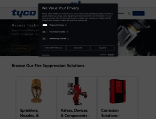 tyco-fire.com screenshot