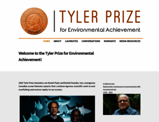 tylerprize.org screenshot