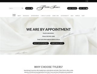 tylersfabrics.com.au screenshot