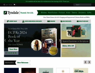 tyndale.com screenshot