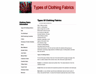 typesofclothingfabrics.com screenshot