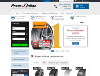 tyres-pneus-online.ie screenshot