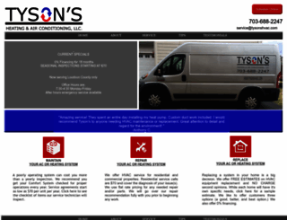 tysonshvac.com screenshot