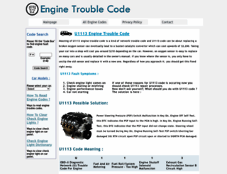 u1113.enginetroublecode.com screenshot