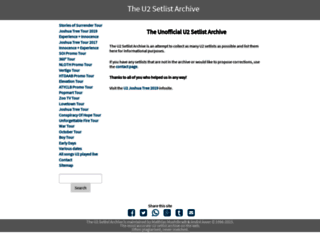 u2setlists.com screenshot