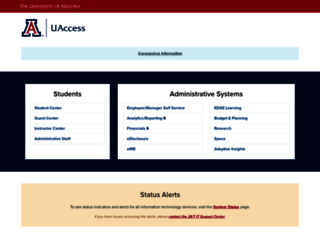 uaccess.arizona.edu screenshot
