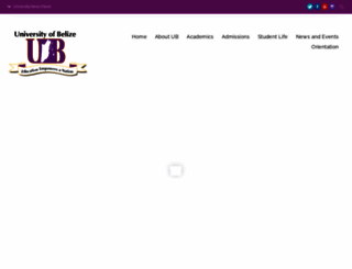 ub.edu.bz screenshot