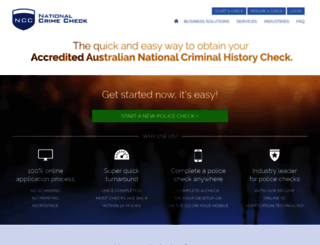 ubersa.nationalcrimecheck.com.au screenshot