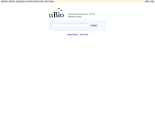ubio.org screenshot