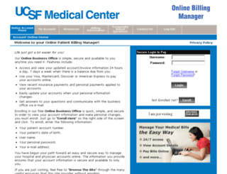 ucsf.patientcompass.com screenshot