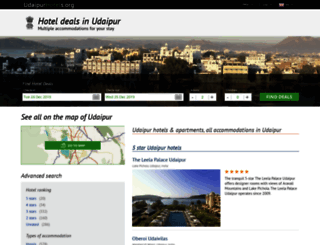 udaipurhotels.org screenshot