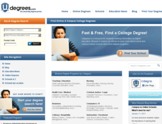 udegrees.com screenshot