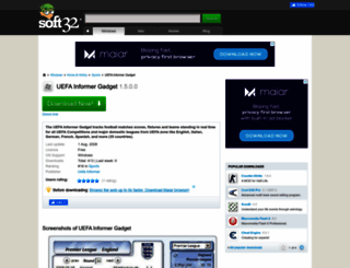 uefa-informer-gadget.soft32.com screenshot