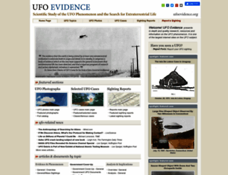 ufoevidence.org screenshot