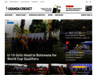 ugandacricket.com screenshot