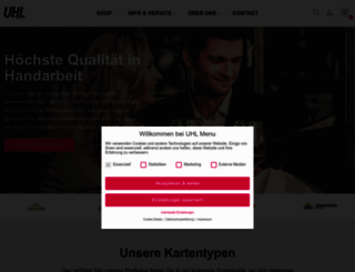uhl-menu.com screenshot