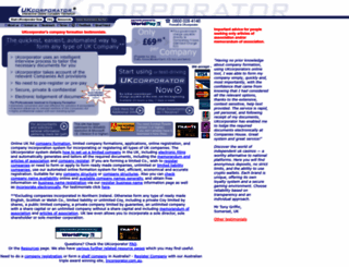 ukcorporator.co.uk screenshot