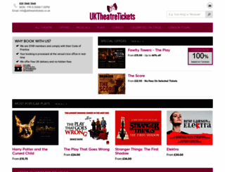 uktheatretickets.co.uk screenshot