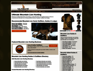 ultimatemountainlionhunting.com screenshot