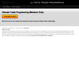 ultimatetrader.opentrader.com screenshot