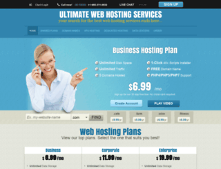 ultimatewebhostingservices.com screenshot