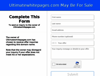 ultimatewhitepages.com screenshot