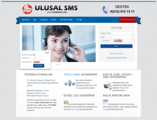 ulusalsms.com screenshot