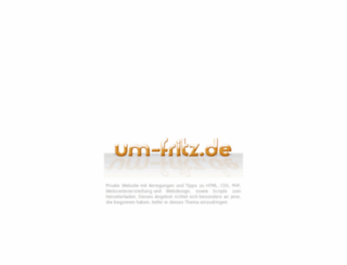 um-fritz.de screenshot