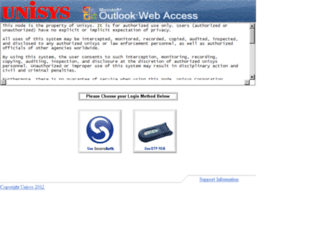 umail.unisys.com screenshot