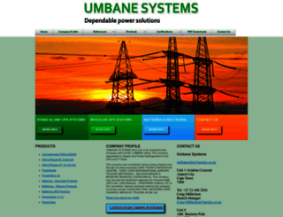 umbanesystems.co.za screenshot