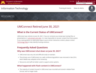 umconnect.umn.edu screenshot