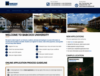 umis.babcock.edu.ng screenshot